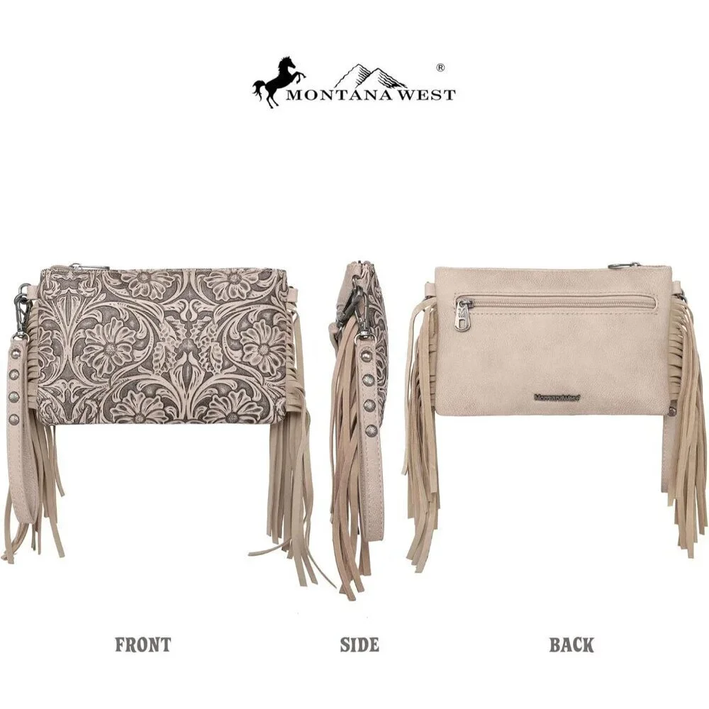 Western Leather Crossbody Bag Women's Small Purse Credit Card Slots